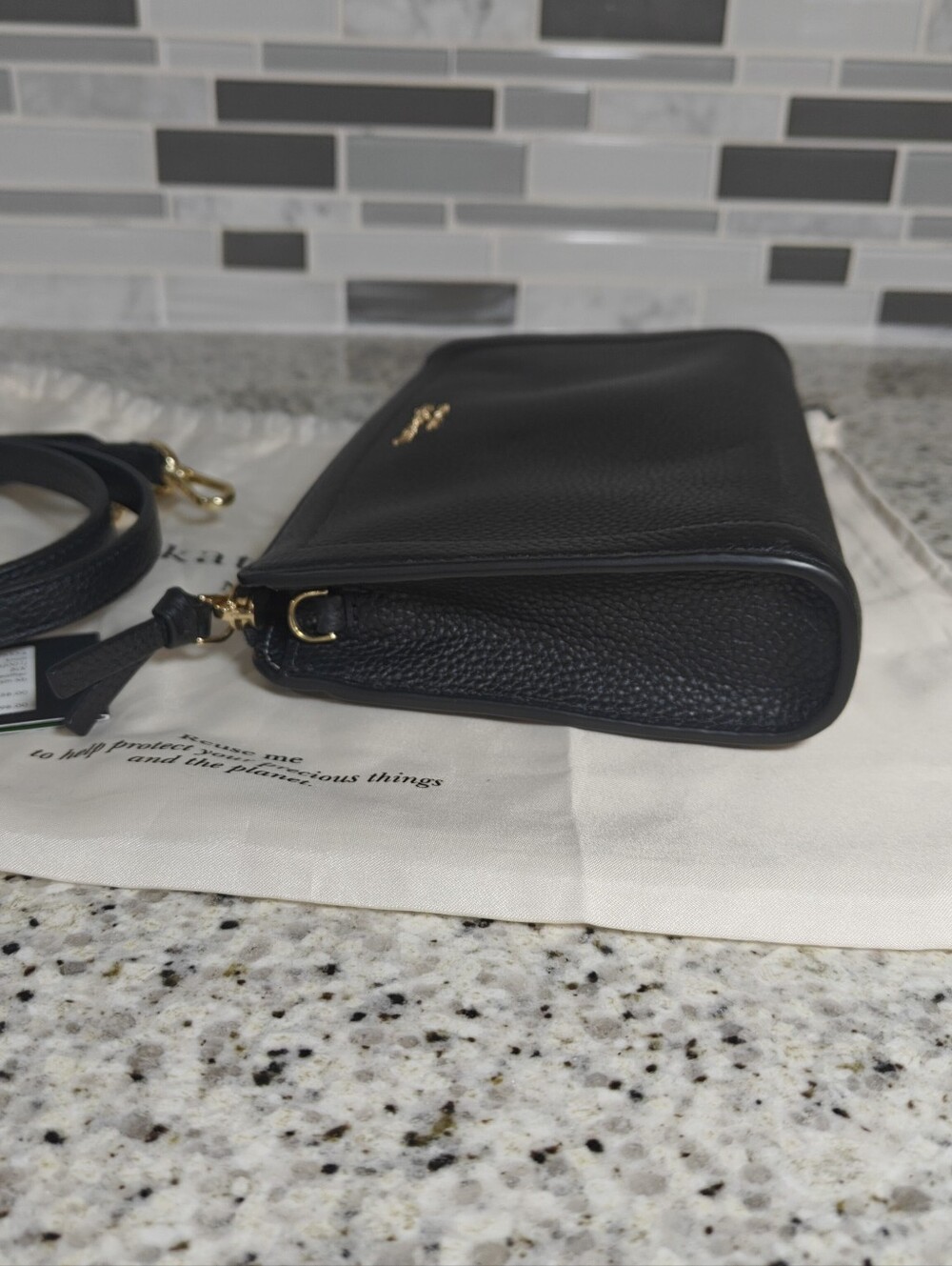 Kate spade pebbled leather crossbody bag (Black) - Picture 8 of 12